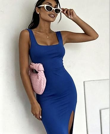 him haljine: ✅Ženska midi haljina bez rukava sa prorezom
✅1850 din — 3