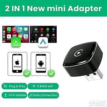 2-u-1 mini bežični adapter za CarPlay i Android Auto (model RM-KPL083)