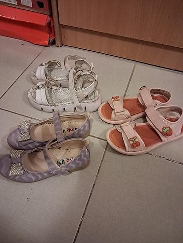 obuća za vodu: Dečiji paketić obuće – 3 para, broj 28 - Sandale bele, otvorene, sa — 2