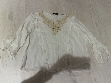 crop top c a: Zara, M (EU 38), L (EU 40), bоја - Bela — 1