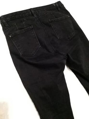 lanene pantalone lidl: Denim Co push-up L Sa puno elastina,skinnydubljeg struka Struk 40 — 7