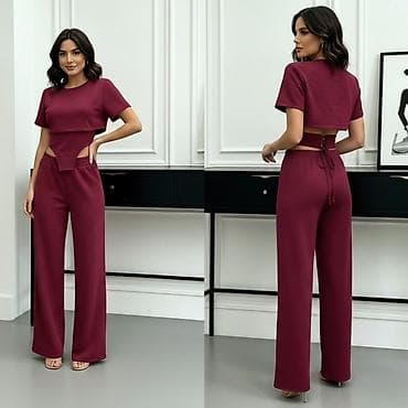 ps kombinezoni 2022: Komplet – top i pantalone sa širokim nogavicama
3000 din — 4