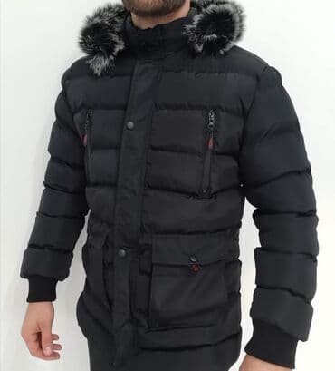 jakna sa krznom muska: Muske parke sa krznom, suskav materijal, vodootporne, ne propustaju — 3