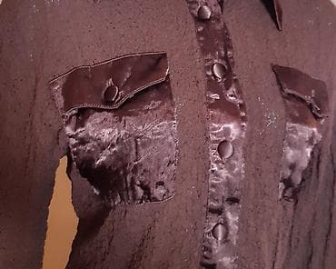 sat roelx: Braon ženska košulja/croptop sa satenskim detaljima - Materijal — 2