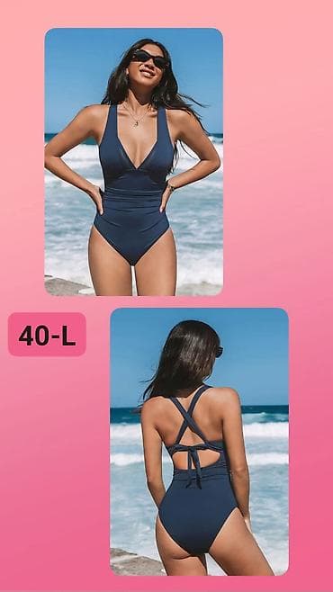 Jednodelni ženski kupaći kostim – tamnoplavi, veličina 40 (L) -