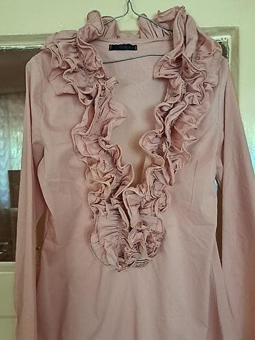 Tunike: Ružičasta tunika/bluza sa volanima - Model: duža tunika/bluza sa — 5