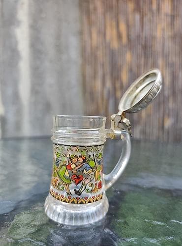 sinsay staklene posude: Staklena krigla/čašica sa poklopcem – “Original Tinnaplast” (otisak na — 2