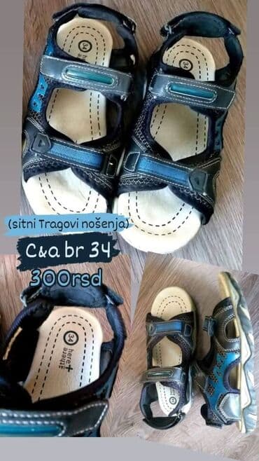 mokasine od prevrnute koze: Sandals, C&A, Size - 34 — 1