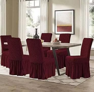 prekrivači jysk: Elastične navlake za trpezarijske stolice sa faltama - Dizajn: gornji — 3