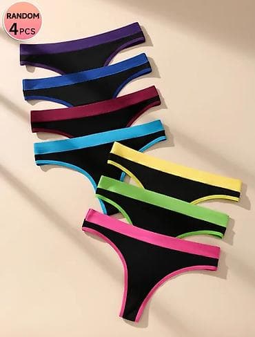 famoso donji ves: Ženske tanga gaćice – set 4 komada, vel. M i L, više boja - Model — 1