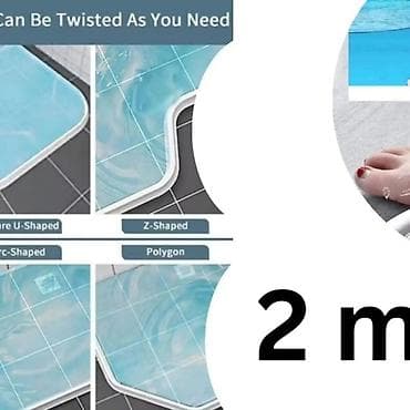 Construction & Repair Materials: Polukružna vodonepropusna barijera/obloga za tuš kabinu – fleksibilni — 6