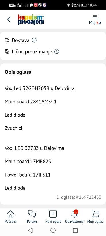 lidl aparat za espreso: Vox LED televizori za delove – modeli LED 32GOH205B i LED 32783 — 1