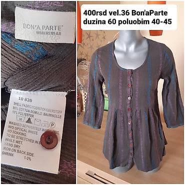Bon’a Parte ženska bluza/tunika na kopčanje - Veličina: 36 - Dužina