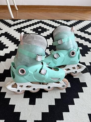 Donji delovi trenerke: Dečije roleri broj 32 - 34 + komplet zaštitne opreme - Rolerke za — 5