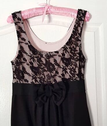 haljine od rebrastog pamuka: M (EU 38), color - Black, Evening, With the straps — 2