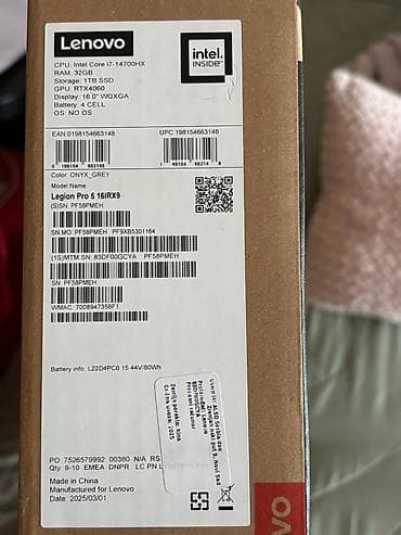 Lenovo: Lenovo Legion Pro 5 16IRX9 – gejming laptop 16" Ključne — 3