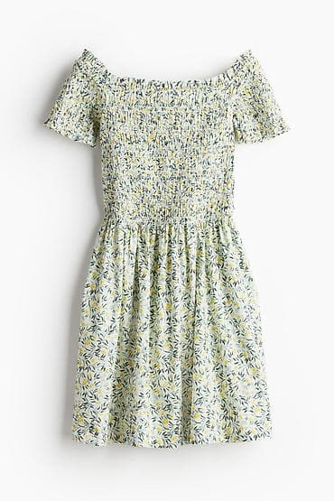 Letnja haljina sa printom limuna - Kroj: ženska haljina A-kroja