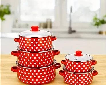 postolja za jaja: Set RETRO šerpi – 5-delni komplet za savršeno kuvanje! Spoj — 2