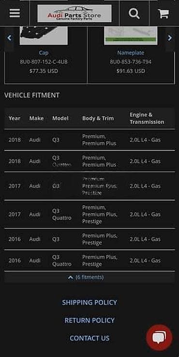 nalepnice za branike: NOSAČ MASKE ZA AUDI Q3 | Audi q3 nosač maske 8U0 853 692 — 2