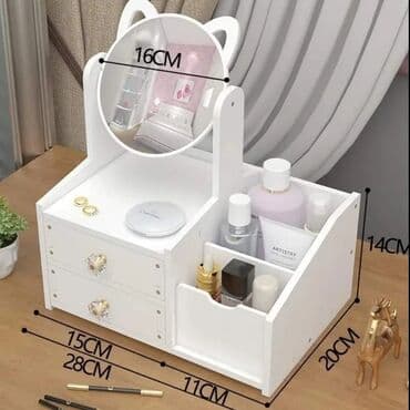 komode za sminku: Ogledalo za šminkanje, shape - Okrugli — 1