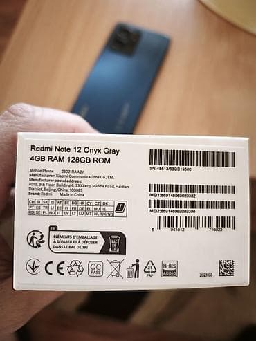 Kancelarijski nameštaj: Xiaomi Redmi Note 12 – pametni telefon - Ekran: 6.67" AMOLED, ravan — 7