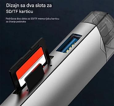 auto kamera 3 u 1: Nov 7 u 1 čitač kartica. Ima tri mogućnosti priključivanja USB, Mikro — 8