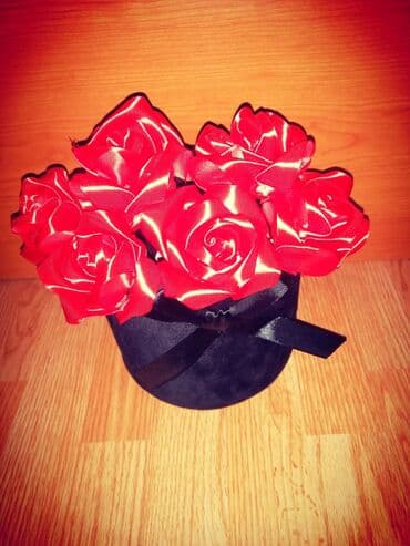 ukrasi od stiropora za novu godinu: Satenske ruze 100 din komad — 2