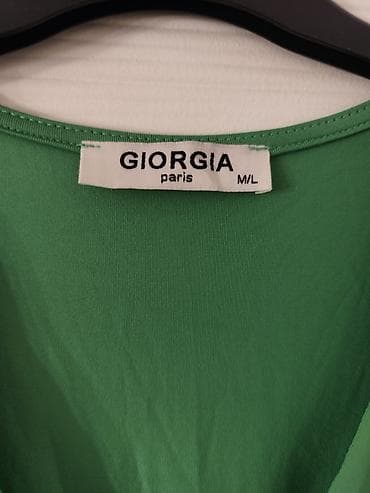 trenerke puma: Zelena elegantna haljina GIORGIA Paris, veličina M/L. - Kroj: midi — 2