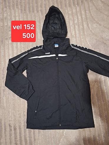 tech fleece deca: JAKO sportska jakna sa kapuljačom - Boja: crna sa sivim detaljima i — 1