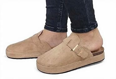 Muške klompe/papuče za svaki dan – bež - Gornjište: mekana antilop