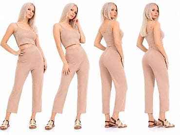 Pantalone: Pantalone lagane lepršave Pamuk elastin Odgovara Vel S M Jednom nošene — 1