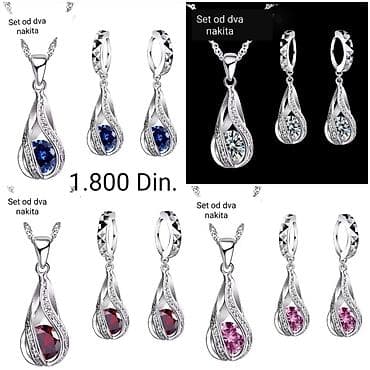 Posrebreni set od dva nakita sa žigom S925 u četri boje – elegantan na lalafo.rs Posrebreni set od dva nakita sa žigom S925 u četri boje – elegantan