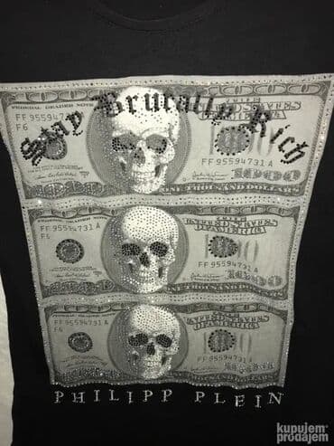 Majice: Original PHILIP PLEIN majica S 95% cotton 5% elastin Ramena 40cm — 3