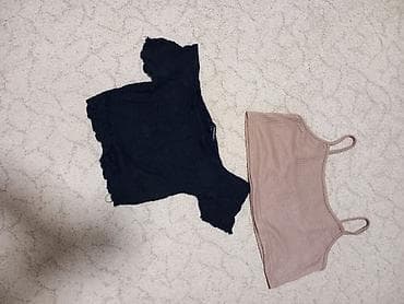 Dva ženska topa – paket 1) Crni top sa kratkim rukavima (Aaliywell
