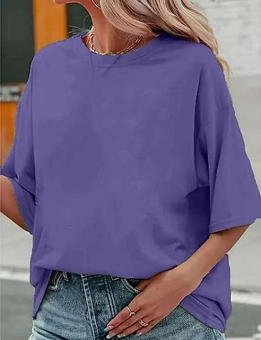 s velicina majice: Ženska majica sa kratkim rukavima bel. XL – ljubičasta - Klasican — 2