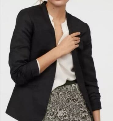 muške zimske jakne sa krznom: H&M, M (EU 38), Spandex, Single-colored — 1