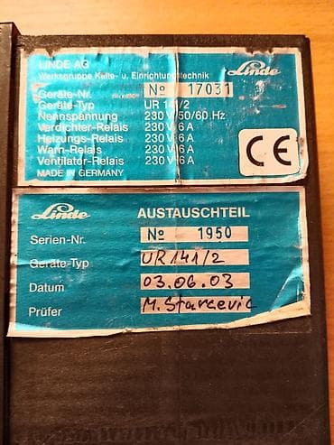 mesac za ajvar: Linde UR 141/2 – elektronski regulator za rashladne sisteme - — 2