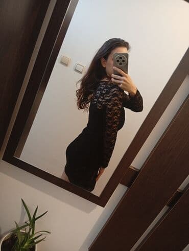 Bershka M, bоја - Crna, Koktel, klub, Dugih rukava — 6