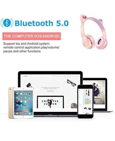 wireless rikverc kamera: Cat ear svetlece slusalice mackice specifikacija: broj artikla: p47 — 7