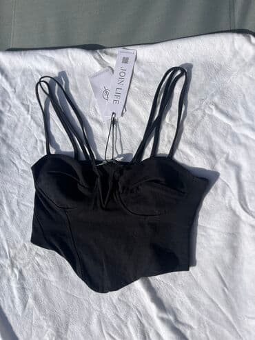 Bluze: Hugo Boss, S (EU 36), Likra, Jednobojni, bоја - Crna