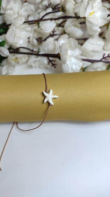 swarovski nakit prstenje: Minimalistička narukvica sa morskom zvezdom - Privjesak: bela morska — 4