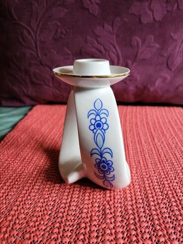 swarovski kristali cena: Svecnjak nov iz 1951 do 1974g. Lippelsdort porcelan Nemacka — 6