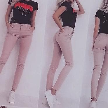 s oliver obuca: Ženske slim-fit pantalone, svetloružičaste boje. - Kroj: uske — 1