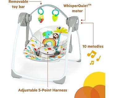 duboke cizme na pertlanje: Kids II Bright Starts ljuljaška “Playful Paradise” (Šifra proizvoda — 9