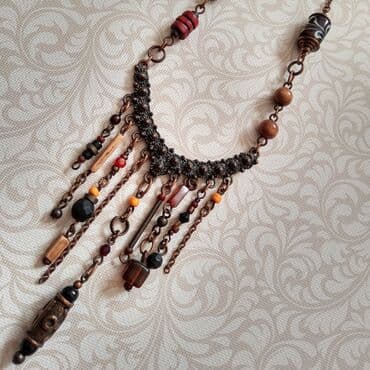 ogrlice kristali: Boho ogrlica Prelepa boho ogrlica, Italy Nova Dužina (ukupna) 47cm — 2