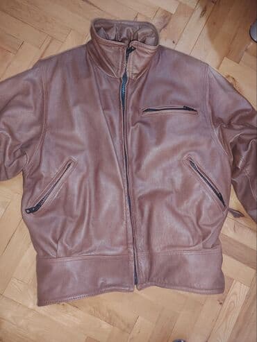 Kožna jakna Prava koža, L, bоја - Braon