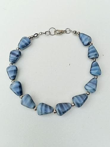 cartier narukvice muske: Narukvica Murano siva 2 - Materijal: Murano staklo, sivo sa nežnim — 3