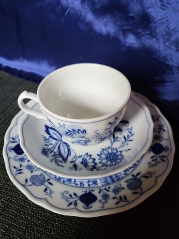 solje za caj: Set 1940g+ Tirschenreuth porcelan,pravi kobalt Bavaria. Set je — 5