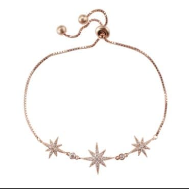 Nakit - narukvica. Rodinirana narukvica, boje roze zlata, sa na lalafo.rs Nakit - narukvica. Rodinirana narukvica, boje roze zlata, sa