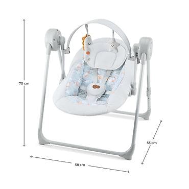 uradi sam trpezarijske stolice: Kinderkraft stolica za ljuljanje SWINGEE grey (šifra: KBSWIN00GRY) — 5